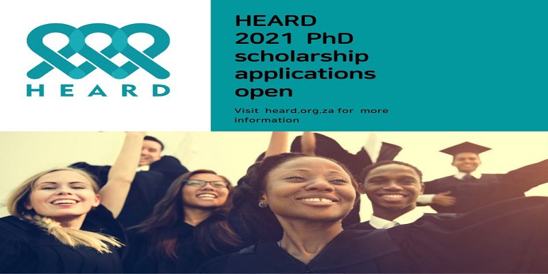 Health Economics and HIV/AIDS Research Division (HEARD) PhD Scholarships for African Scholars 2021 (Up to R540 000)
