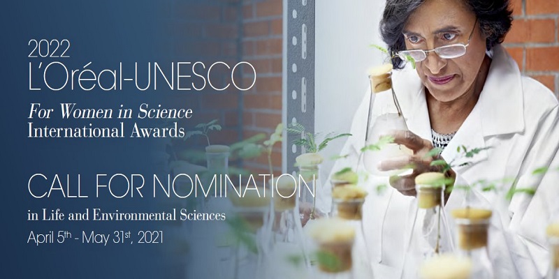 L’Oréal-UNESCO for Women in Science International Awards 2022 (Up to €100,000)