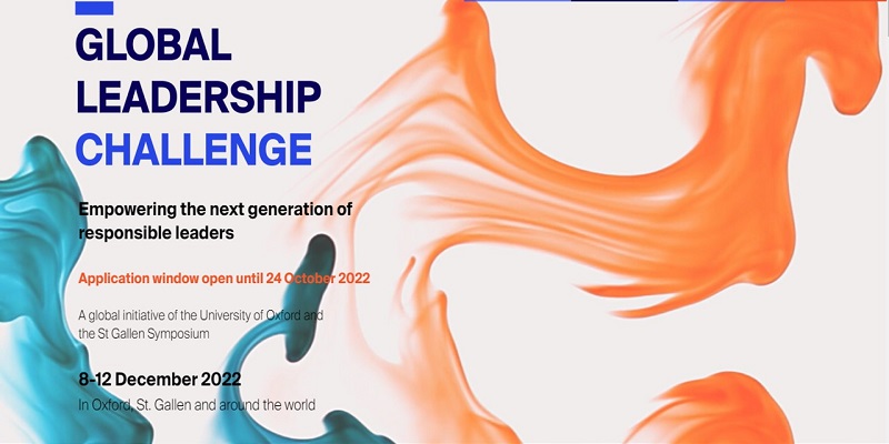 St Gallen Symposium Global Leadership Challenge 2022 for emerging young Leaders (Fully Funded)